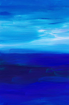 Abstract Blue Minimalist Background Painting Texture