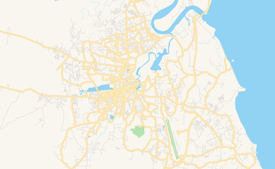 Printable street map of Pangkal Pinang, Indonesia
