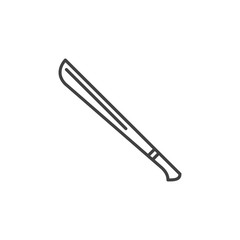 Machete vector concept icon or symbol in thin line style