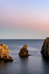Sonnenuntergang am Meer in der Bretagne