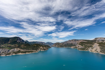 Lake Serre-Poncon, Alps, France
