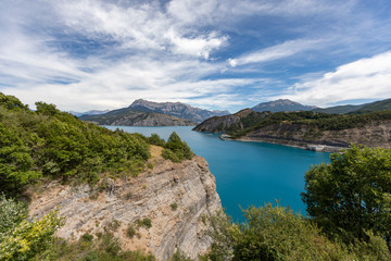 Fototapeta na wymiar Lake Serre-Poncon, Alps, France
