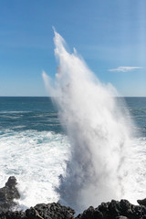 Vague du souffleur sur l'île de la Réunion