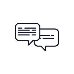 Isolated communication bubble icon line design