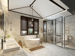 3d render of modern bathroom