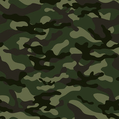  camouflage military green military seamless pattern. Vector - obrazy, fototapety, plakaty