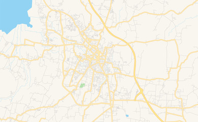Printable street map of Salatiga, Indonesia