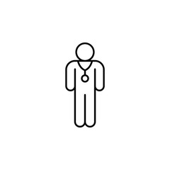 medical, doctor line icon on white background