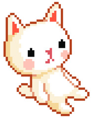 Fototapeta premium cat pixel art