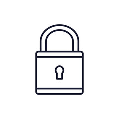 Isolated padlock icon line vector design