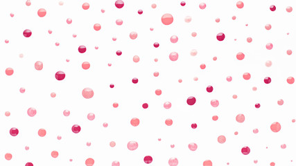Nail polish drops pattern background in nude pink, peach, red colors. Abstract paint circles background for beauty and fashion, copy space