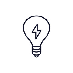 Isolated light bulb icon line vector design