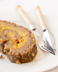 Almond Roll Tart, typical desert from Miranda do Douro, Portugal.