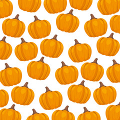 pattern of autumn with pumpkins vector illustration design