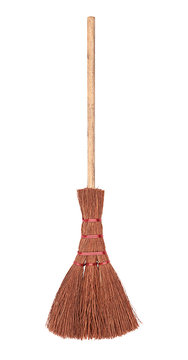 Thin tree broom isolated