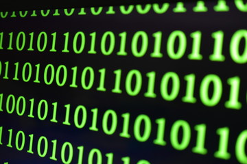 green binary code  number  background 