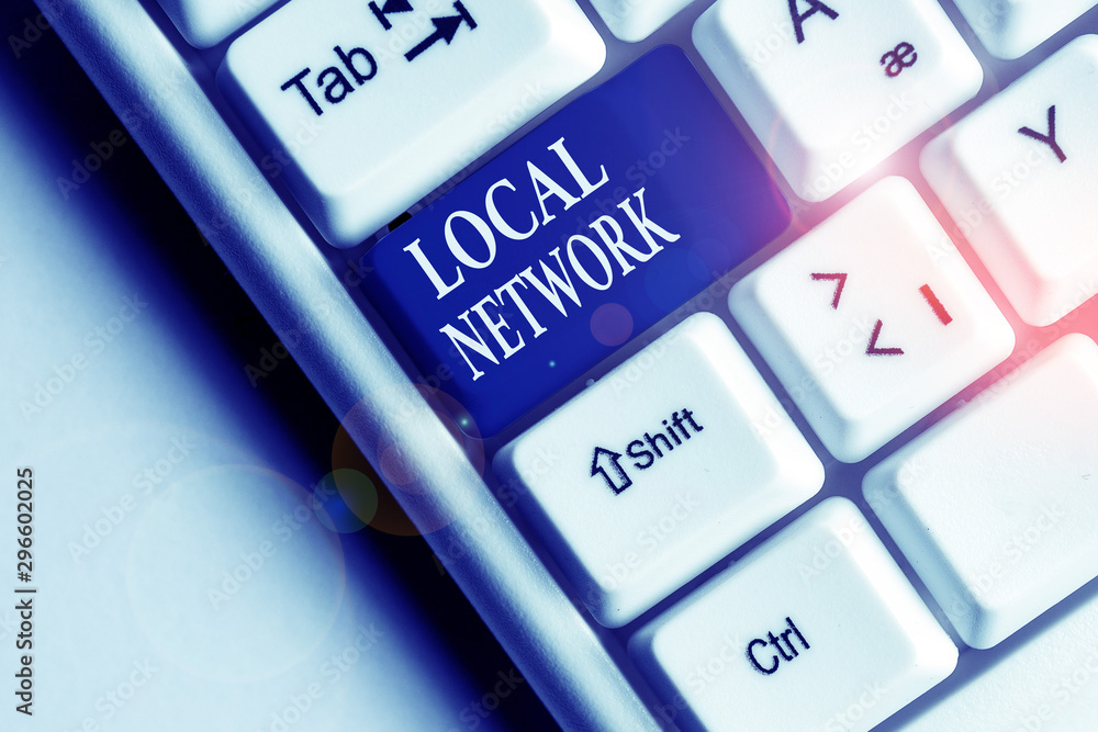 Poster text sign showing local network. business photo text intranet lan radio waves dsl boradband switch c