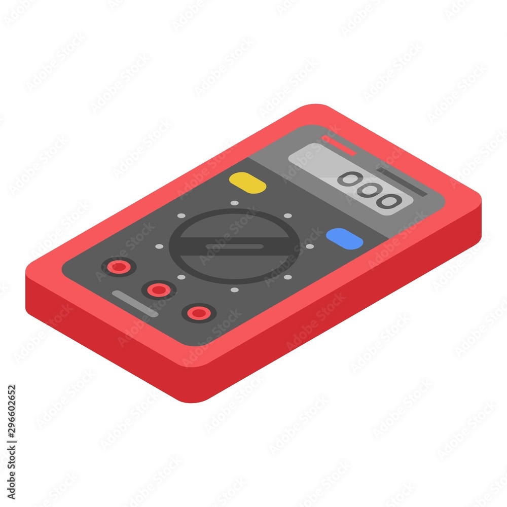 Poster professional multimeter icon. isometric of professional multimeter vector icon for web design isolat
