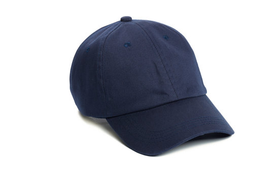 blue baseball cap or Working peaked cap. Isolated on a white background.