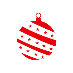 Obraz premium Ball ornament decoration icon vector design template