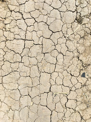 Dry ground in the cracks. Global environmental issue.