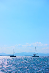 Fototapeta premium Yachts in the sea
