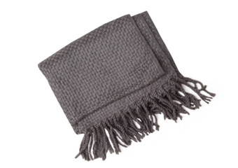  Gray scarf isolated on white background