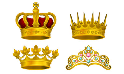 Royal Golden King Jewelry Vector Illustrated Collection © Happypictures