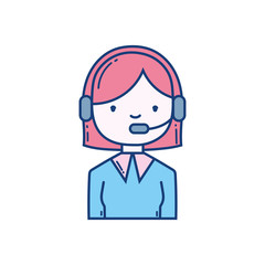 female operator with headset travel aviation transport airport