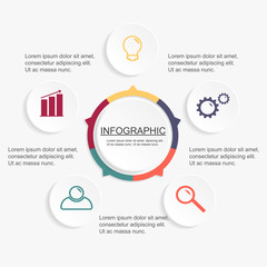 Business infographic template. Vector diagram with 5 options