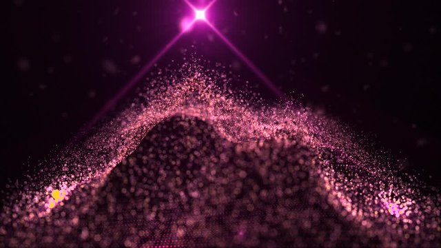 Particle galaxy in space
