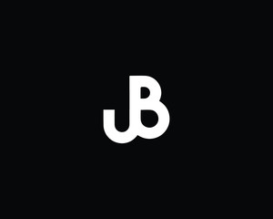 Trendy and Minimalist Letter JB UB Logo Design in Black and White Color , Initial Based Alphabet Icon Logo