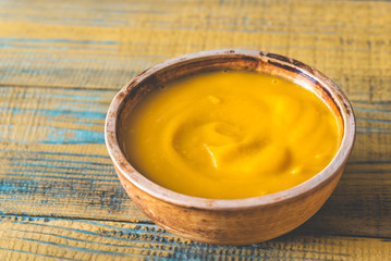 Bowl of pumpkin soup