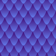 Scaly skin seamless pattern, colorful gradient in blue and dark violet color. Dragon skin abstract texture effect.