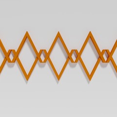 Background lines frecuency orange 3d wall