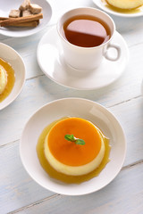 Caramel custard pudding