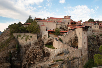 Monastery on a high steep rock, Meteora, Greece