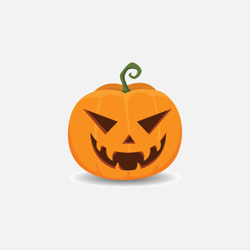 Halloween scary pumpkins isolated on white vector image