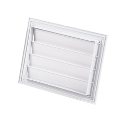 Supply and exhaust ventilation grilles on white background