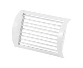 Supply and exhaust ventilation grilles on white background