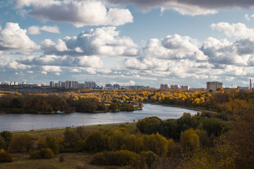 autumn Sunny day in the city Park