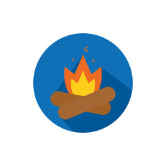 Isolated camp fire block vector design