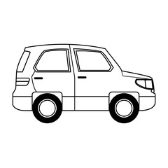 Fototapeta premium car vehicle icon image, flat design