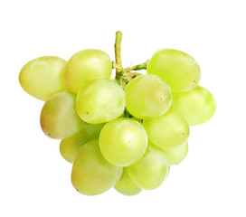 Fresh ripe juicy grapes isolated on white