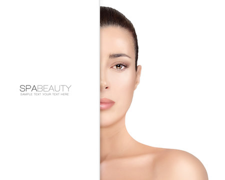 Beauty face spa woman with a healthy skin. Care and spa treatment concept