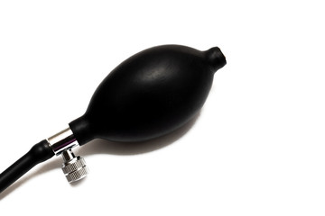 Black pear tonometer isolated on white background