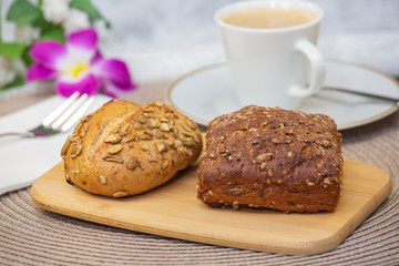 Bread  fragrant bread on the table in everyday.