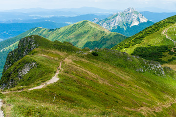 Fototapeta na wymiar Rodge path on the Low Fatra mountains, Slovakia