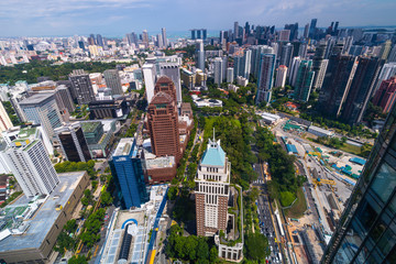 Panorama of the skyline of Singapore