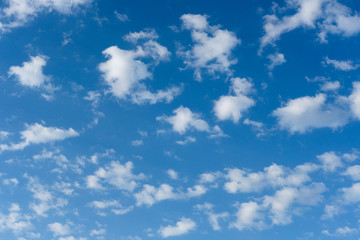Cloudy blue sky in Algarve.
